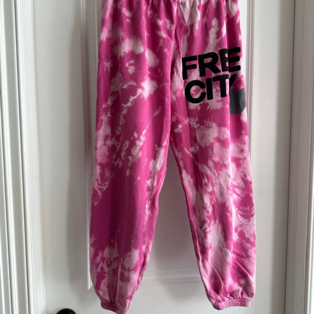 freecity Custom Pink Tie Dye Sweatpants